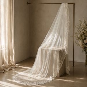 A white veil hanging