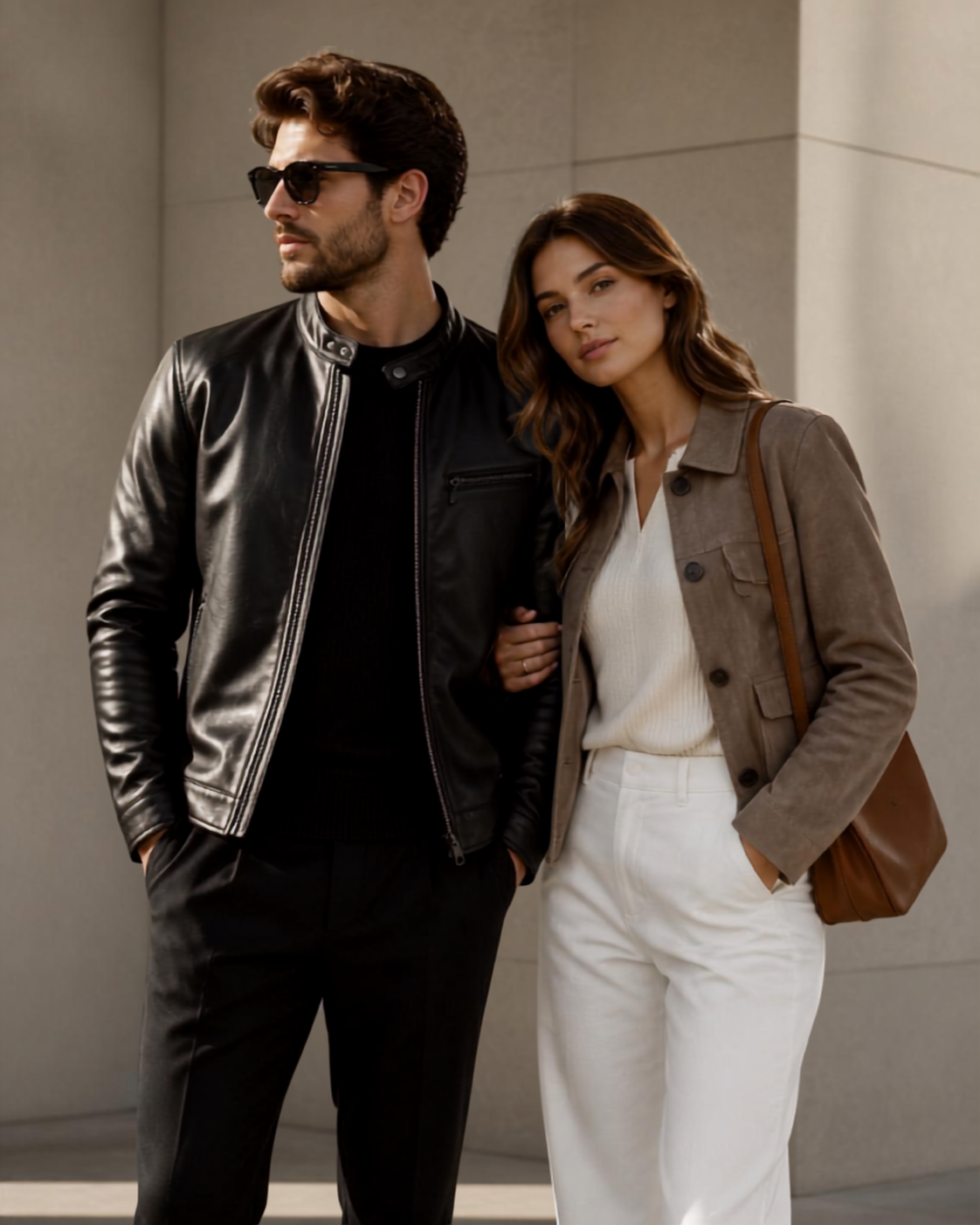 A man and a woman wearing