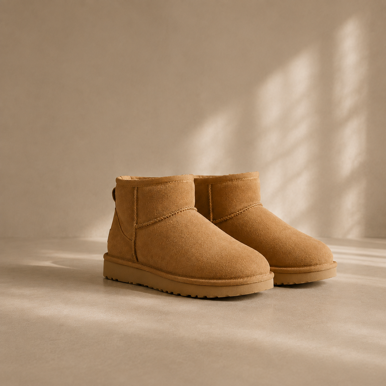 Brown suede boots